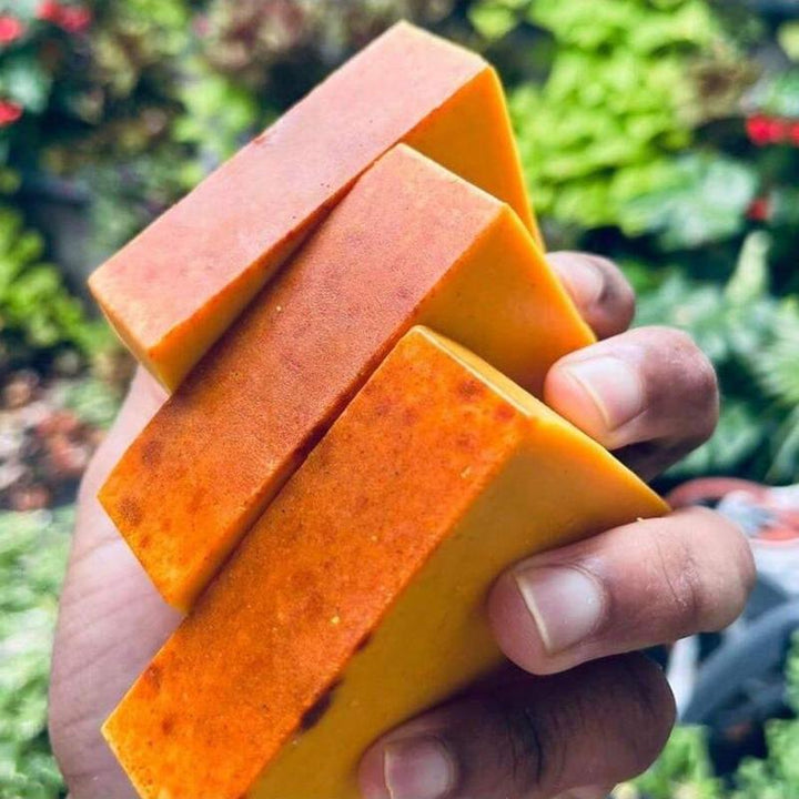 Summer Turmeric & Kojic Soap, Natural Handmade Bath Soap, Exfoliating Soap for Body Wash, Body Care Product for Women & Men, Valentine'S Day Gift