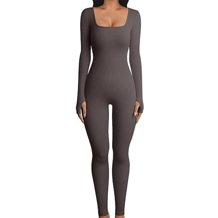 Women's Seamless Long-Sleeve Yoga Jumpsuit - Essentially Radiant