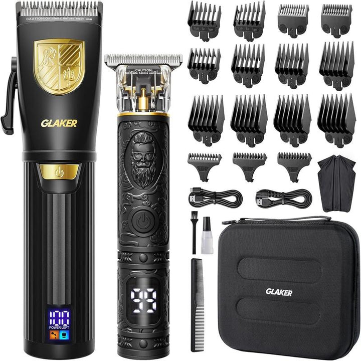 Upgrade Your Grooming Game with the GLAKER Cordless Hair Clipper Kit! ✂️💈 Perfect for Men - Sharp Blades, LED Display, 15 Guide Combs & Travel Case! #GroomingEssentials #HairClippers - Essentially Radiant