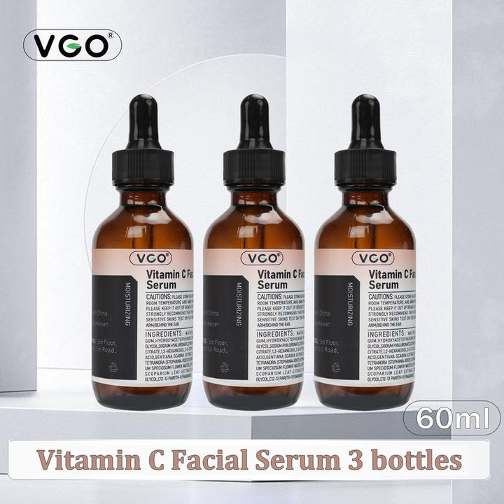 VGO Vitamin C Facial Serum Essence, 30Ml / 60Ml-A2 Moisturize Skincare Daily Delicate Gentle Acne Cleanser Cream Cleanser Cream Radiance Comfort