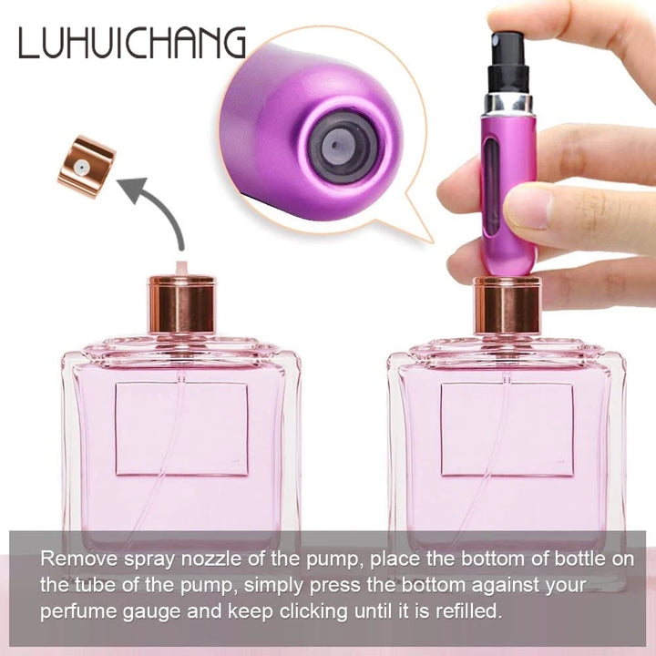 Portable Mini Bottle Refillable Perfume Spray - Essentially Radiant