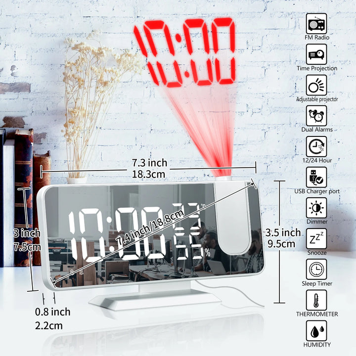 LED Digital Projection Alarm Clock - Essentially Radiant