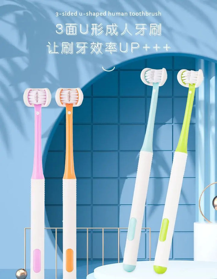 Three-sided U Shape adult Toothbrush - Essentially Radiant