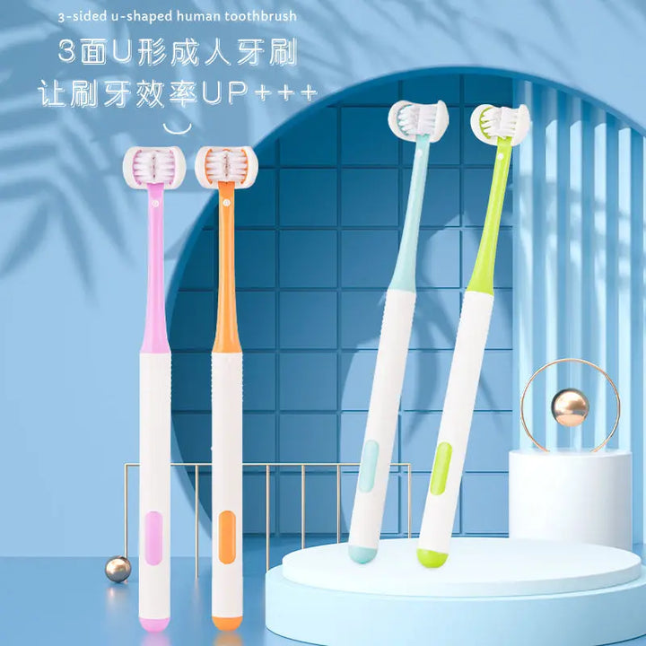 Three-sided U Shape adult Toothbrush - Essentially Radiant