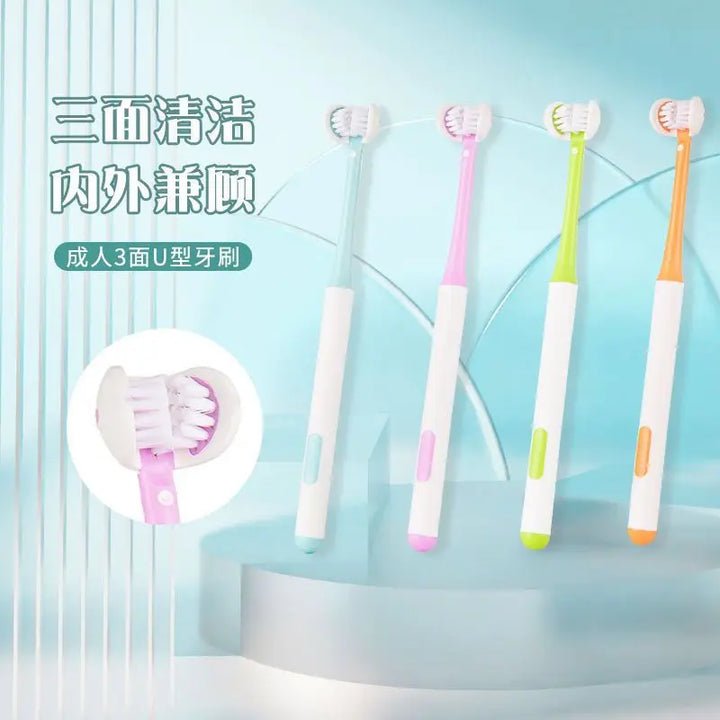 Three-sided U Shape adult Toothbrush - Essentially Radiant